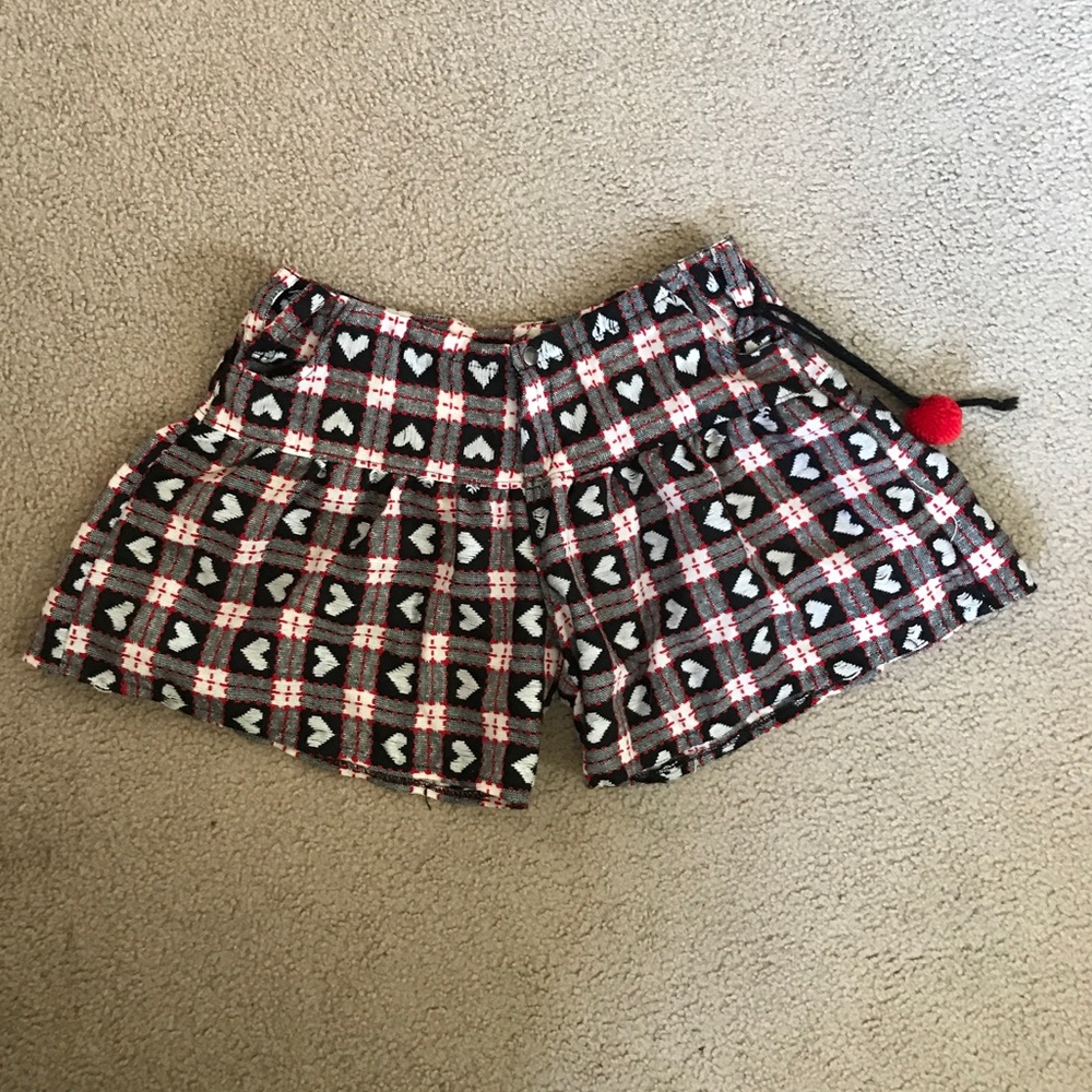 Heart plaid skort / shorts